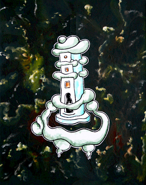 Turm | Acrylfarbe auf Leinwand | 120 cm x 95 cm | 2026