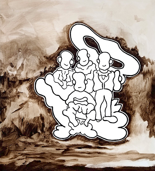 Team | Acrylfarbe auf Leinwand | 90 cm x 80 cm | 2025/26