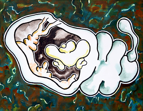 Outbreak | Acrylfarbe auf Leinwand | 70 cm x 90 cm | 2026