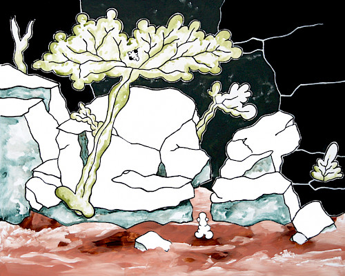 Felsen | Acrylfarbe auf Leinwand | 160 cm x 200 cm | 2026