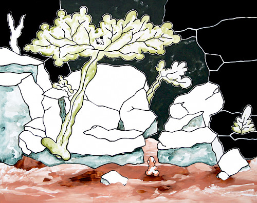 Felsen | Acrylfarbe auf Leinwand | 160 cm x 200 cm | 2026