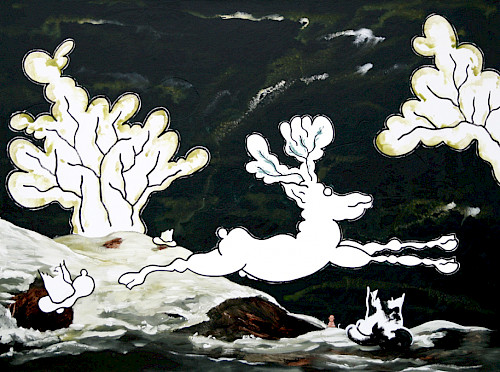 Hirsch | Acrylfarbe auf Leinwand | 150 cm x 200 cm | 2026